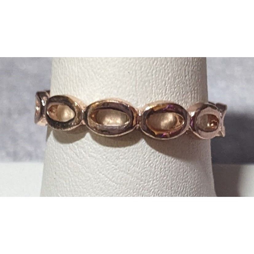 Open Link Rose Gold Tone Casual Fashion Ring Size 9