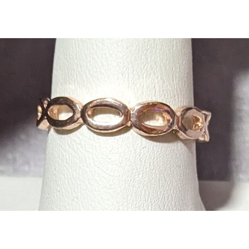 Open Link Rose Gold Tone Casual Fashion Ring Size 9