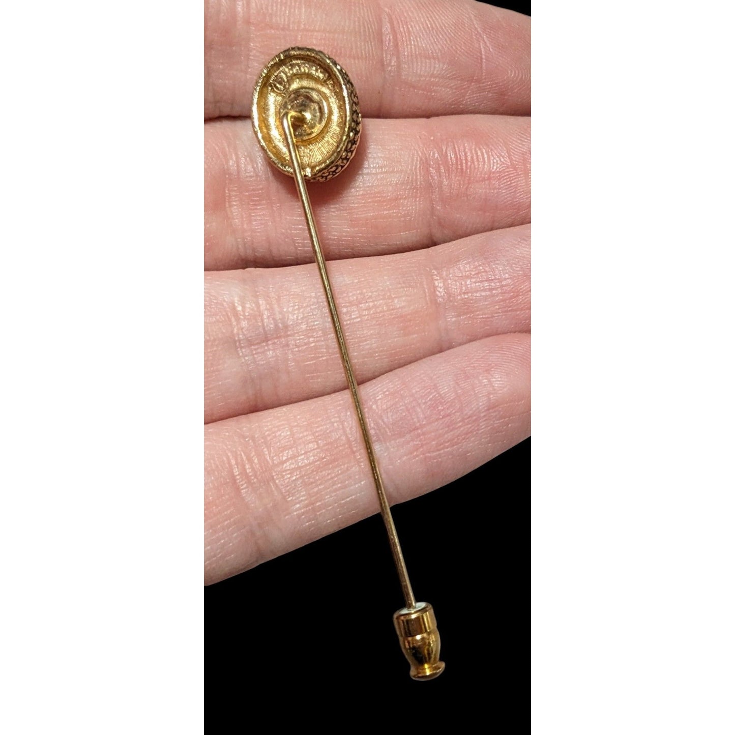 Vintage Gold Tone Sarah Coventry Faux Pearl Stick pin