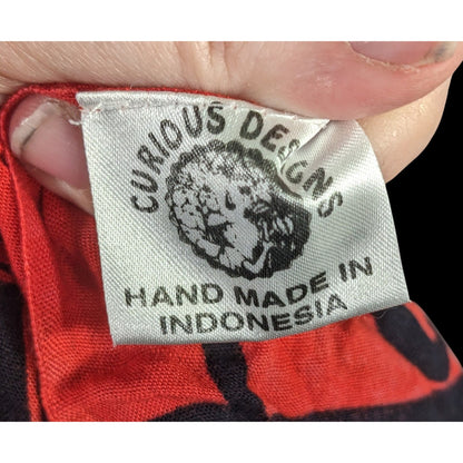 Curious Designs Red & Black Gothic Celtic Spider Tapestry Wrap/Shawl With Fringe 66"x47" Indonesia