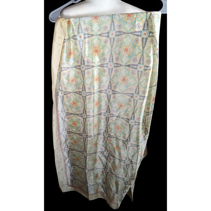 Vintage Retro Floral Pastel Yellow Scarf/Shawl/Wrap