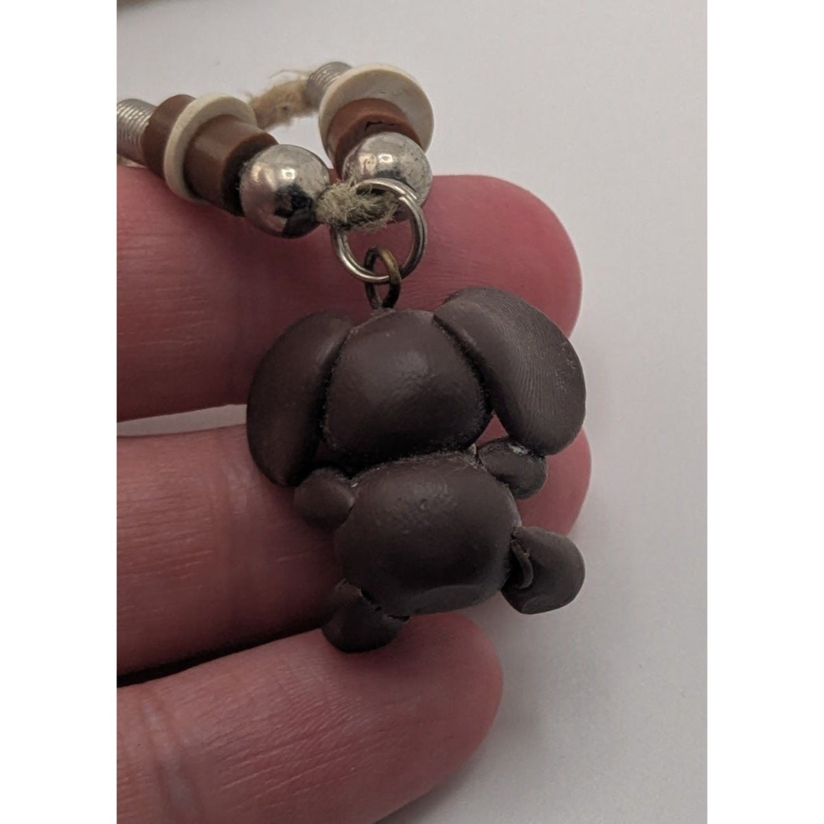 Boho Safari Handmade Elephant Pendant Beaded Cord Necklace