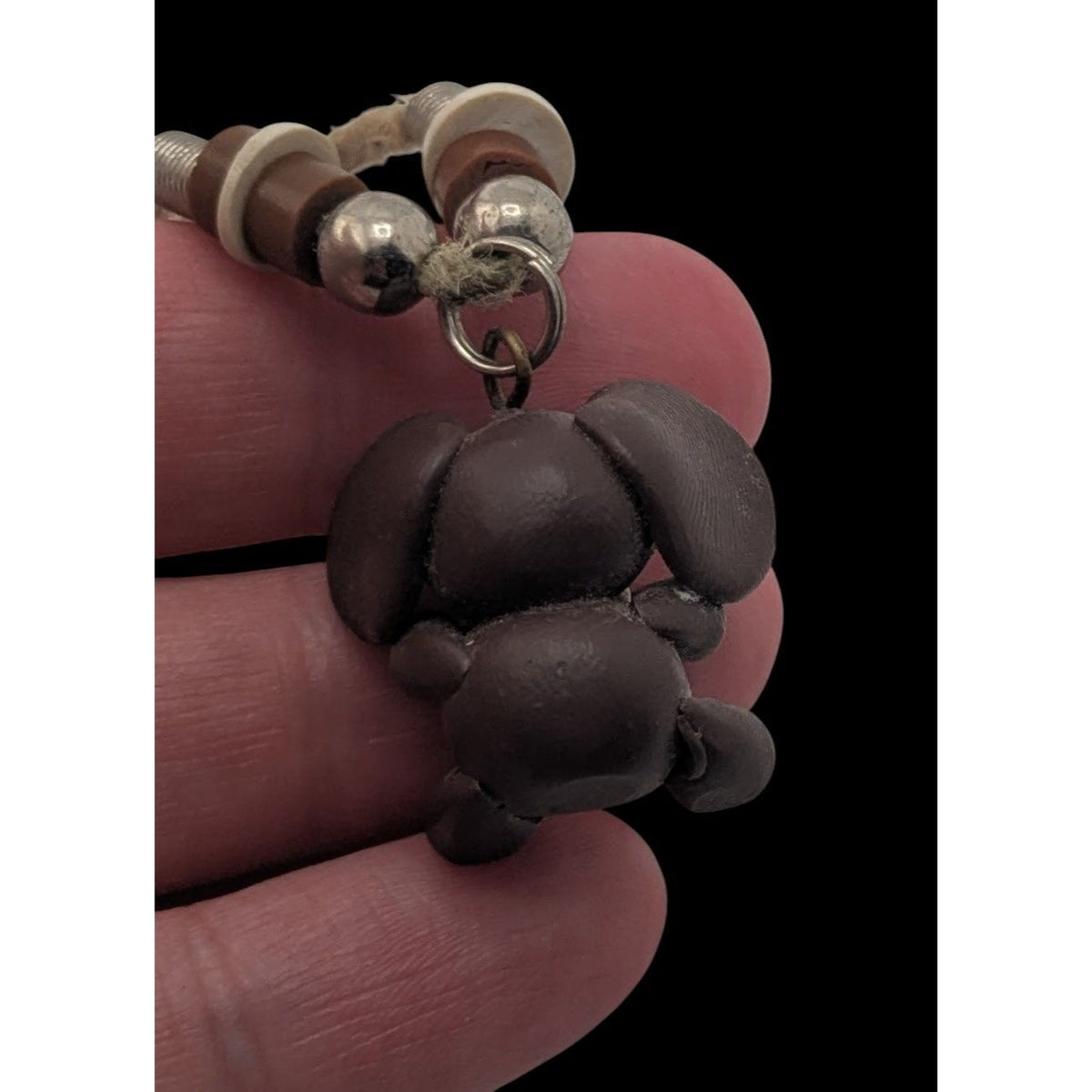 Boho Safari Handmade Elephant Pendant Beaded Cord Necklace