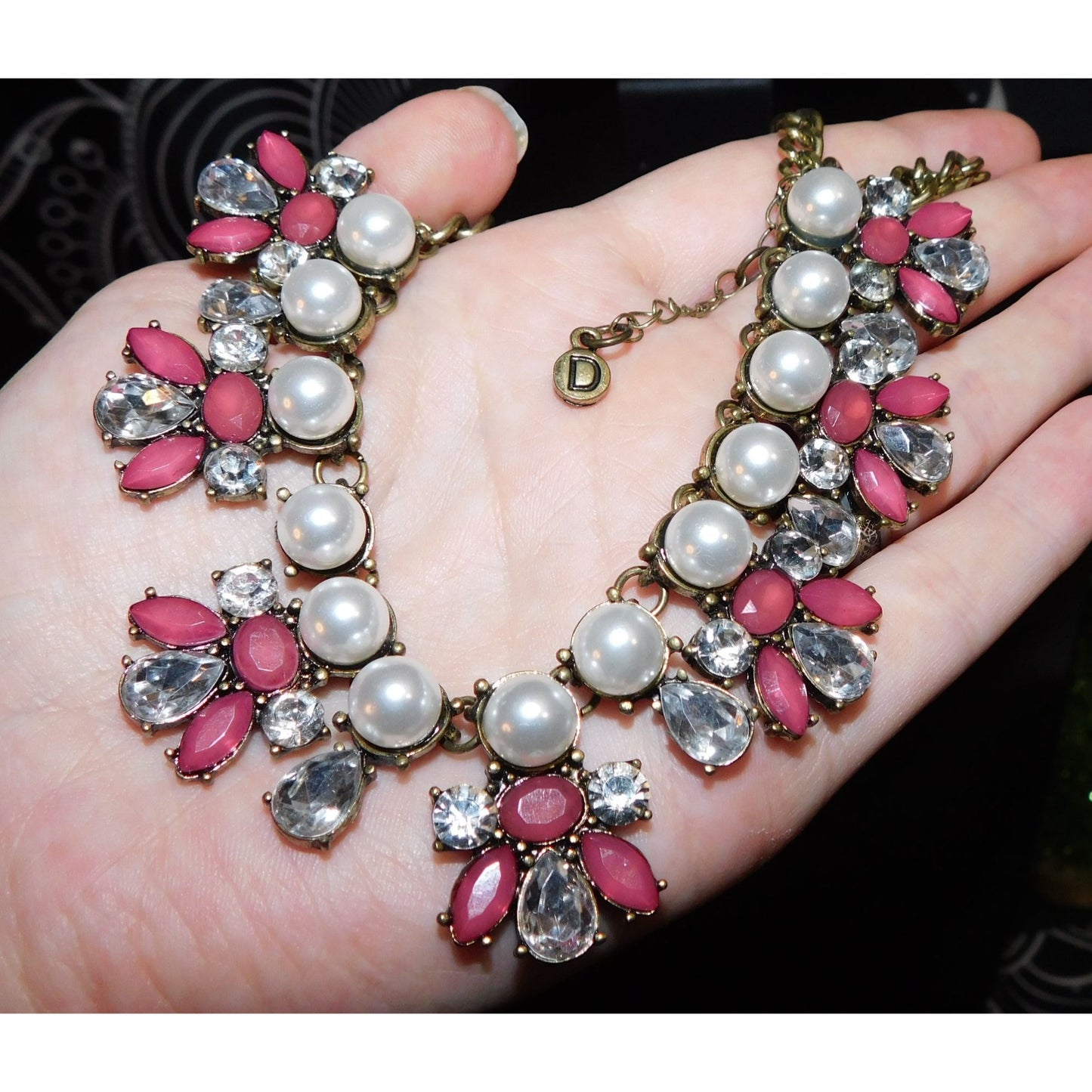 Downeast Basics Art Deco Floral Necklace