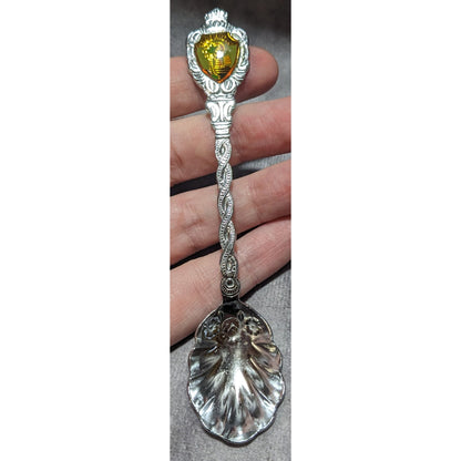 Vintage Retro Florida Pewter Souvenir Spoon USA Scalloped Bowl