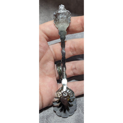 Vintage Retro Florida Pewter Souvenir Spoon USA Scalloped Bowl