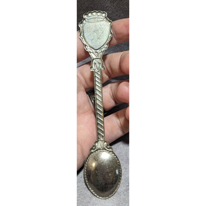 Vintage Retro Metal Silver Tone Italy Italia Flag Souvenir Spoon 5 1/4 Inch
