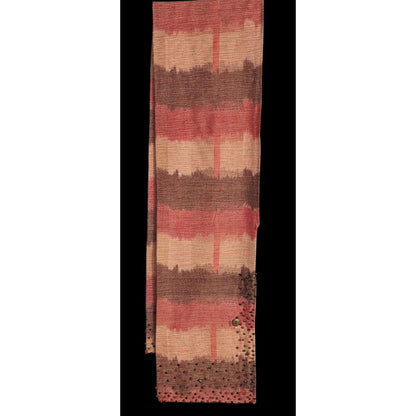 Nardas Handmade Ikat Scarf With Glass & Coconut Accents 100% Cotton 59"x8" Golden Shell Awardee Philippines