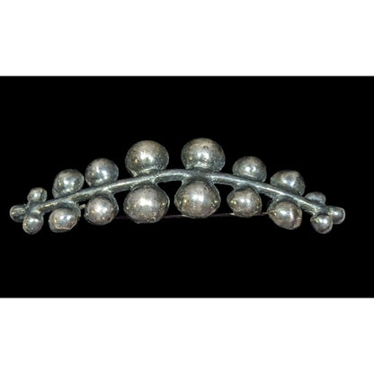 Vintage Silver Tone Bubble Leaf Foliage Brooch