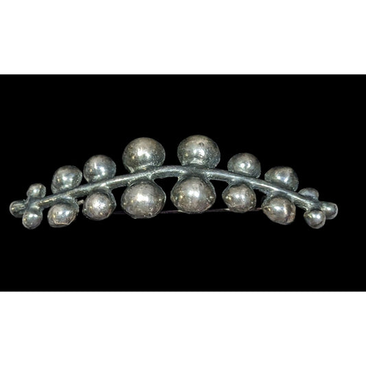 Vintage Silver Tone Bubble Leaf Foliage Brooch