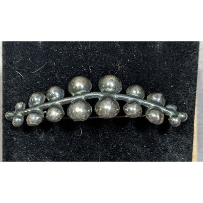 Vintage Silver Tone Bubble Leaf Foliage Brooch