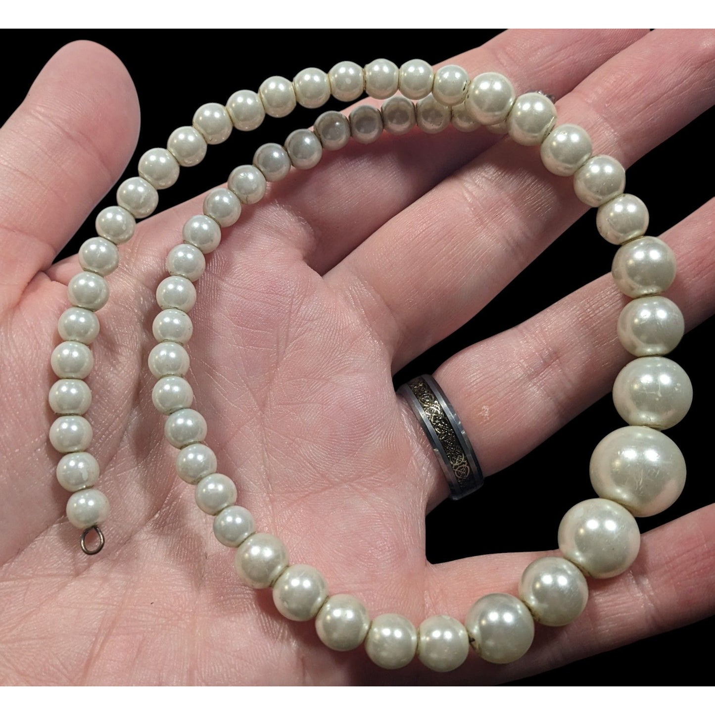 Elegant Bridal Faux Pearl Beaded Coil Necklace