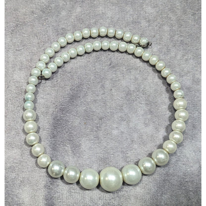 Elegant Bridal Faux Pearl Beaded Coil Necklace