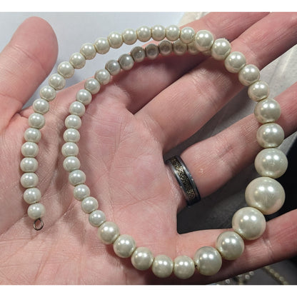 Elegant Bridal Faux Pearl Beaded Coil Necklace