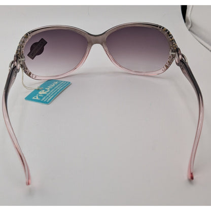 Piranha Womens Rhinestone Embellished Art Nouveau Pink Gradient Sunglasses