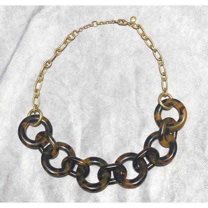 Vintage JCrew Tortoise Link Necklace