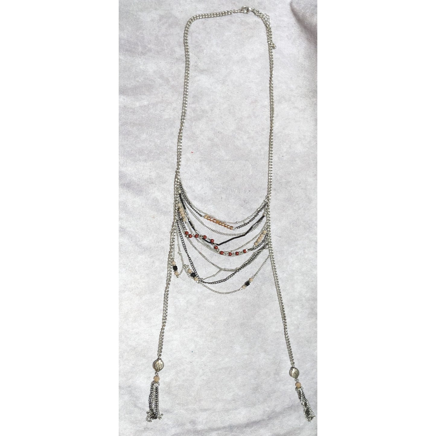 Multilayer Chain Tassel Necklace