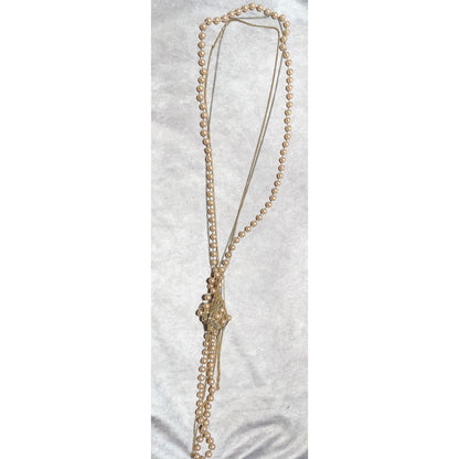 Retro Glam Chain Pearl Beaded Necklace