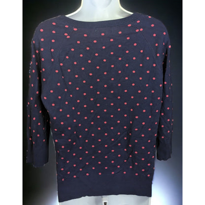 Liz Claiborne Pink And Blue Spotted Sweater