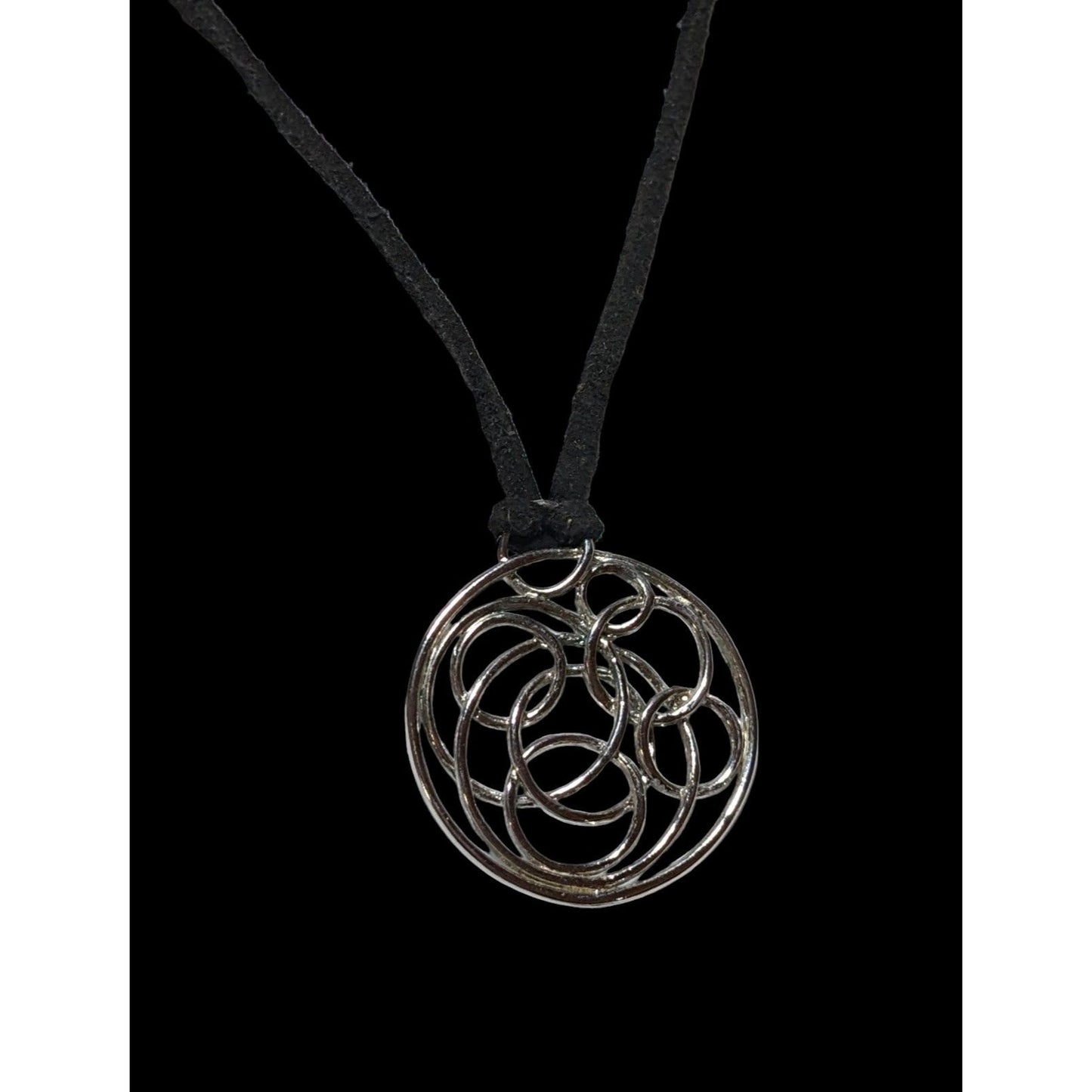 Lia Sophia Silver Wired Swirl Pendant Necklace