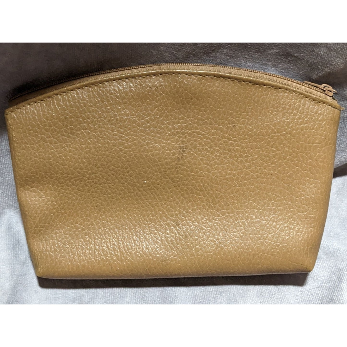 Tan Leather Toiletry Pouch
