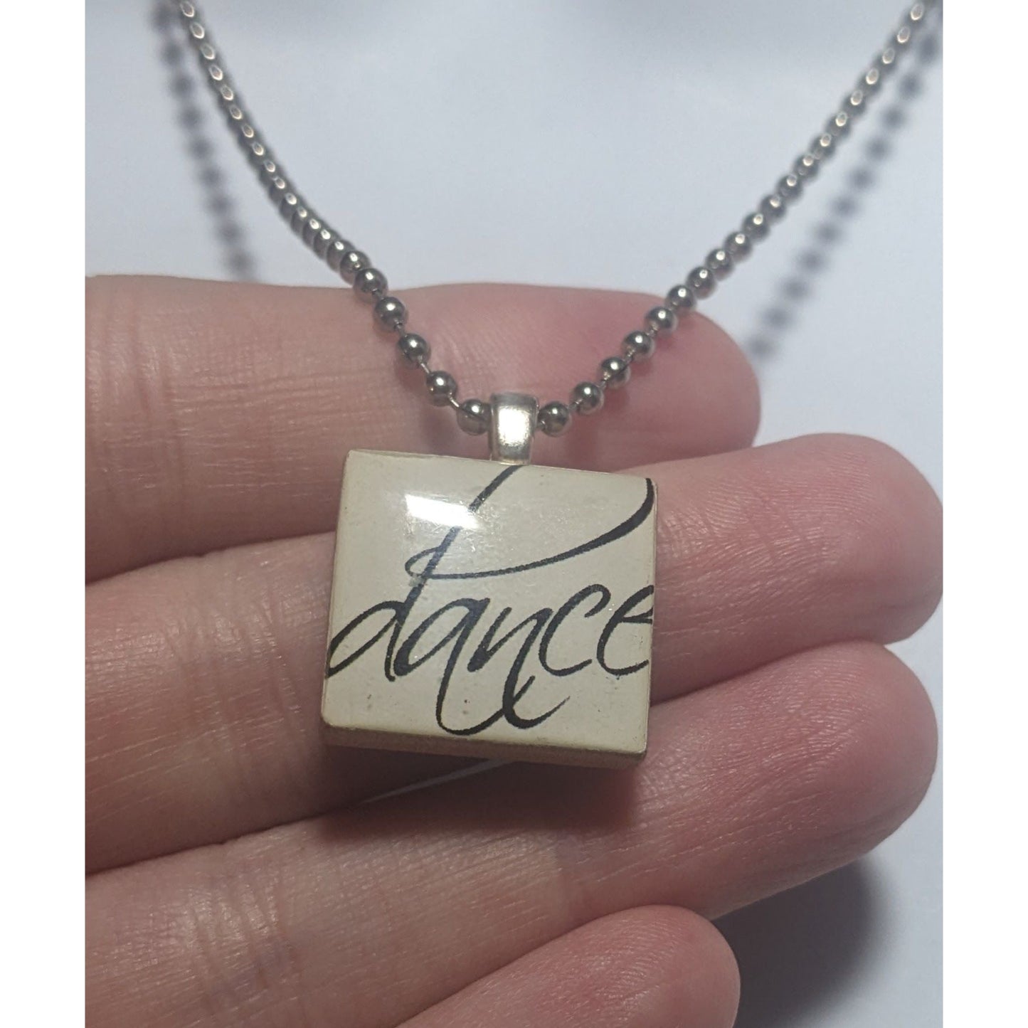 Dance Scrabble Tile Necklace