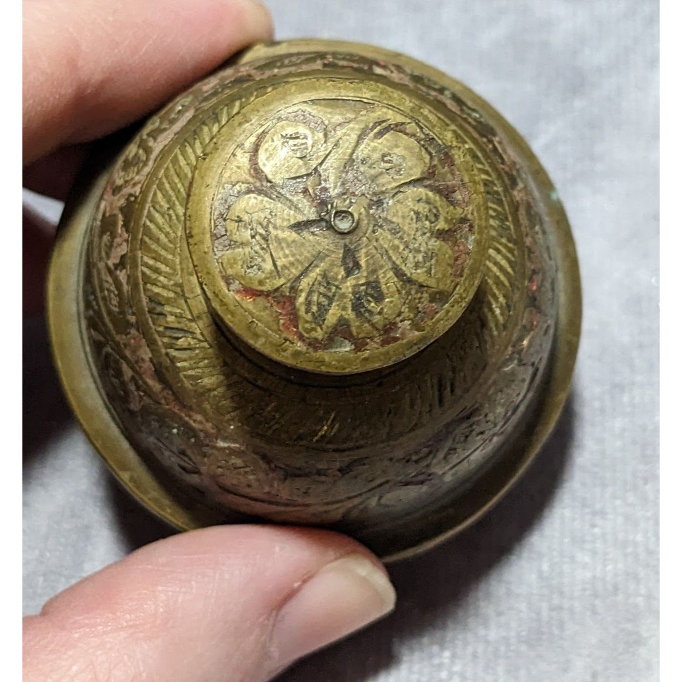 Vintage Indian Elephant Foot Brass Temple Bell