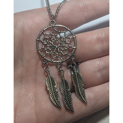 Silver Dream Catcher Necklace