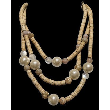 Chico's Wood Bubble Necklace