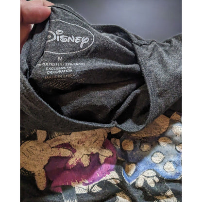 Mickey And Minnie Distressed Shark Bite Top