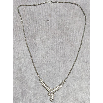 Zales Lab Created White Sapphire And Diamond Accent Twist Necklace