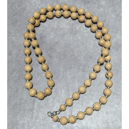 Casual Retro Tan Wooden Beaded  Necklace