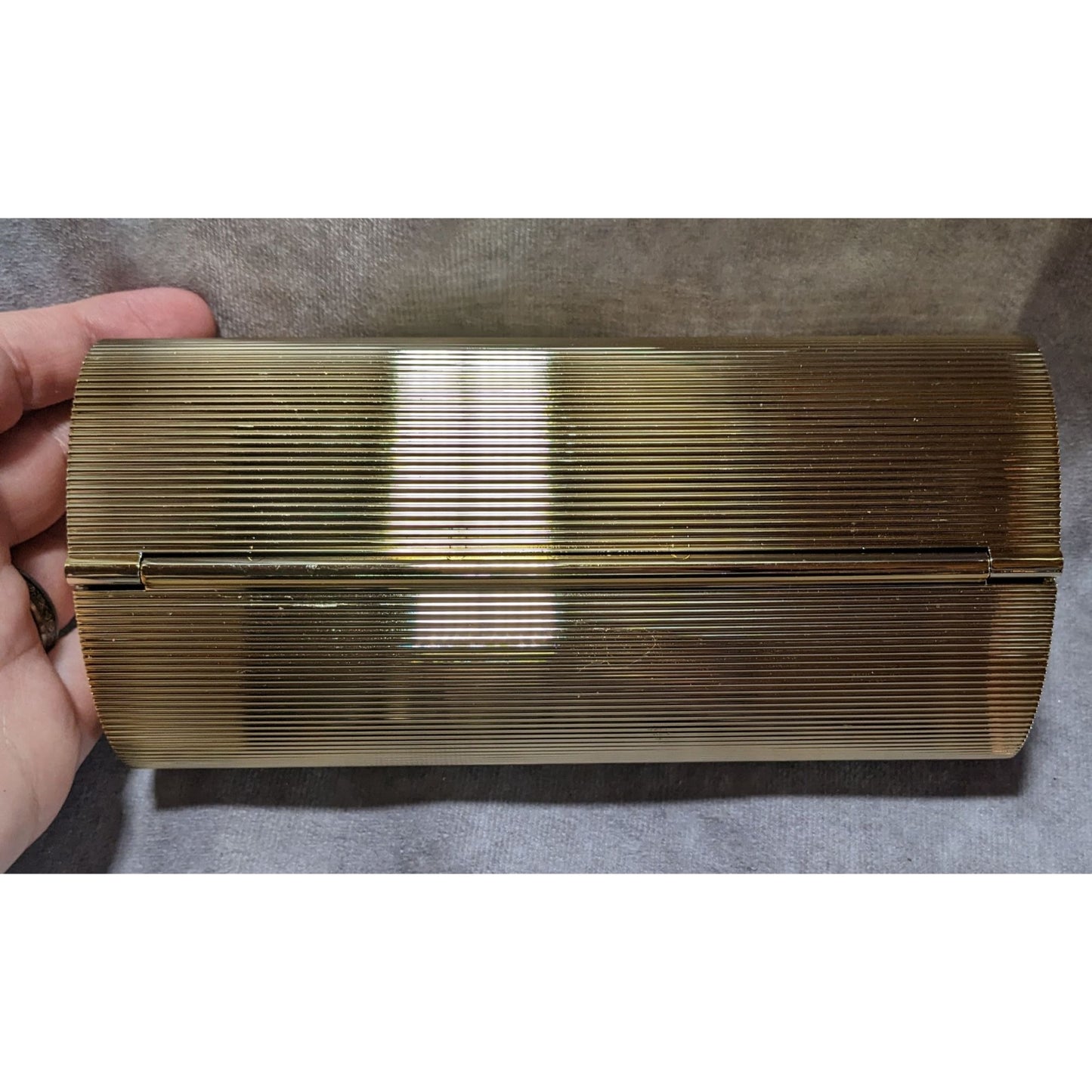 Vintage Gold Gemmed Clamshell Clutch