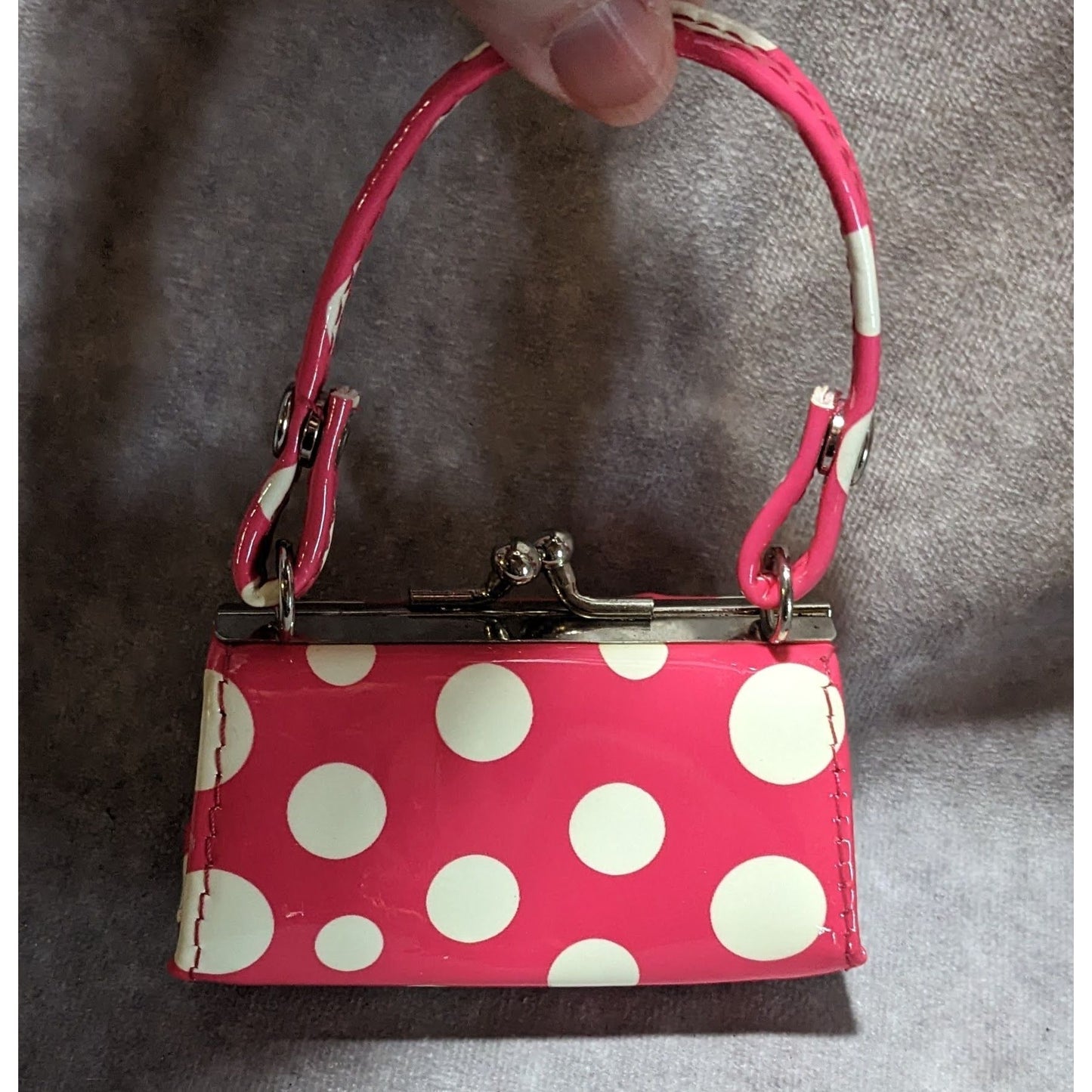 Pink White Polka Dot Mini Bag