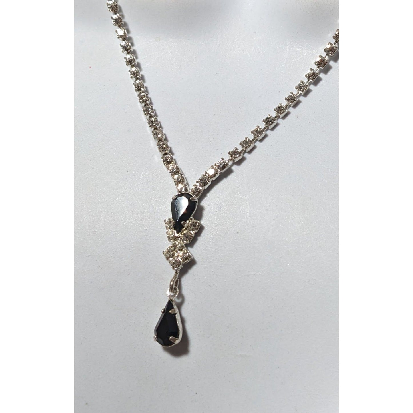 Glam Goth Gemmed Formal Bridal  Necklace