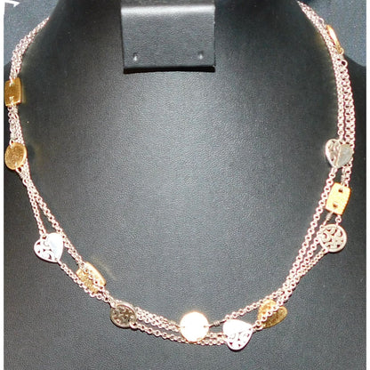 Vintage Brighton Layered Multi-Metallic Charm Necklace