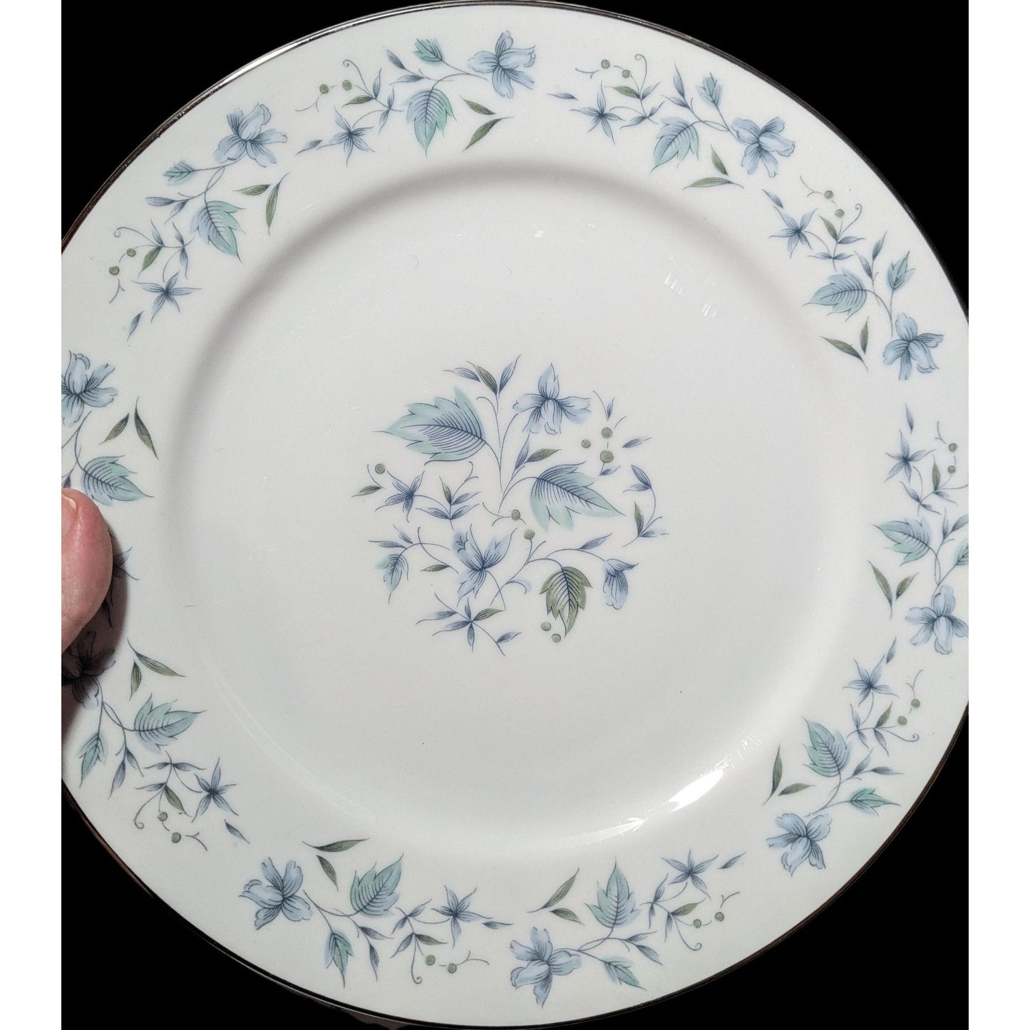 Bluefield Nasco White With Blue Floral Fine China Plates Japan (2)