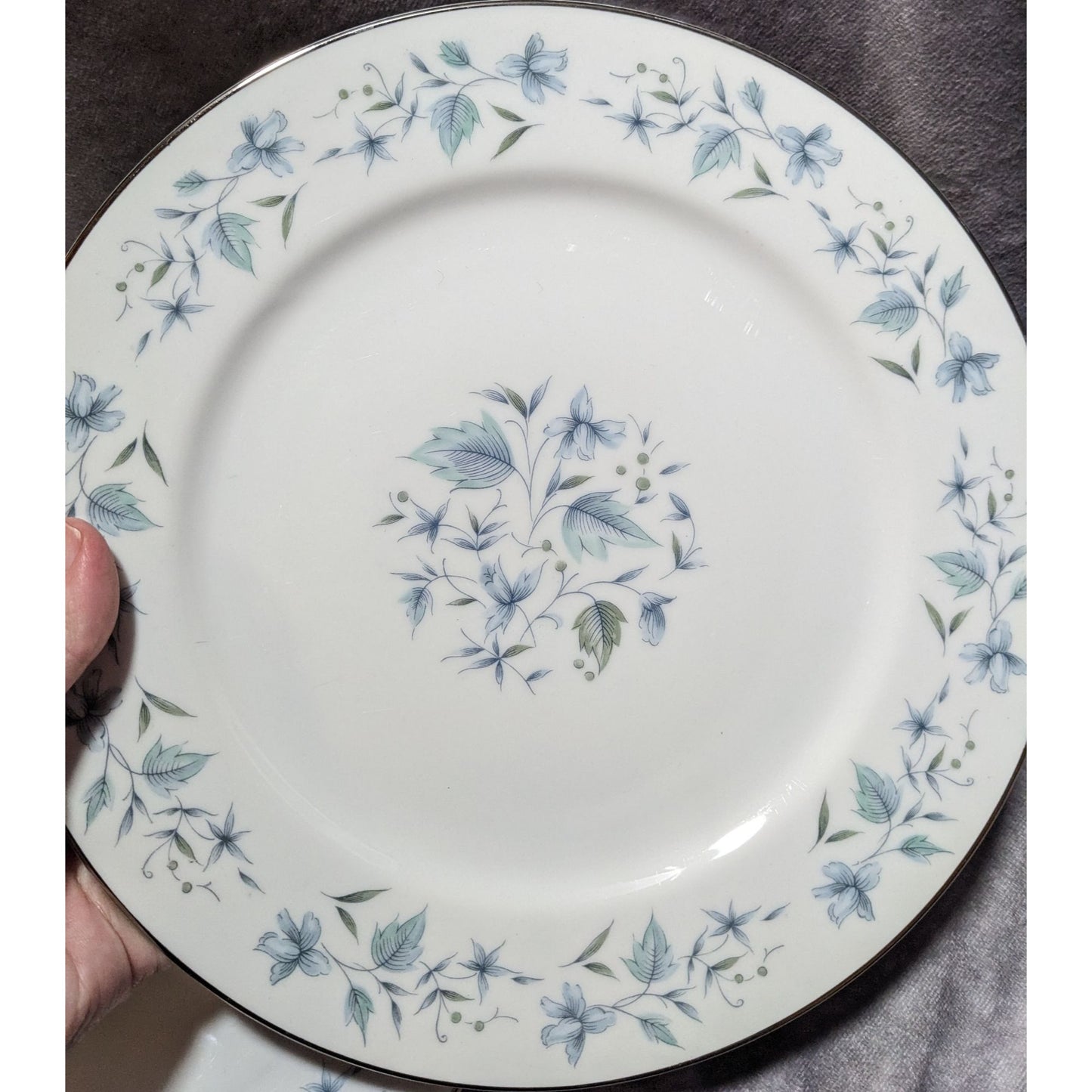 Bluefield Nasco White With Blue Floral Fine China Plates Japan (2)