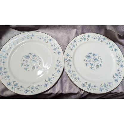 Bluefield Nasco White With Blue Floral Fine China Plates Japan (2)