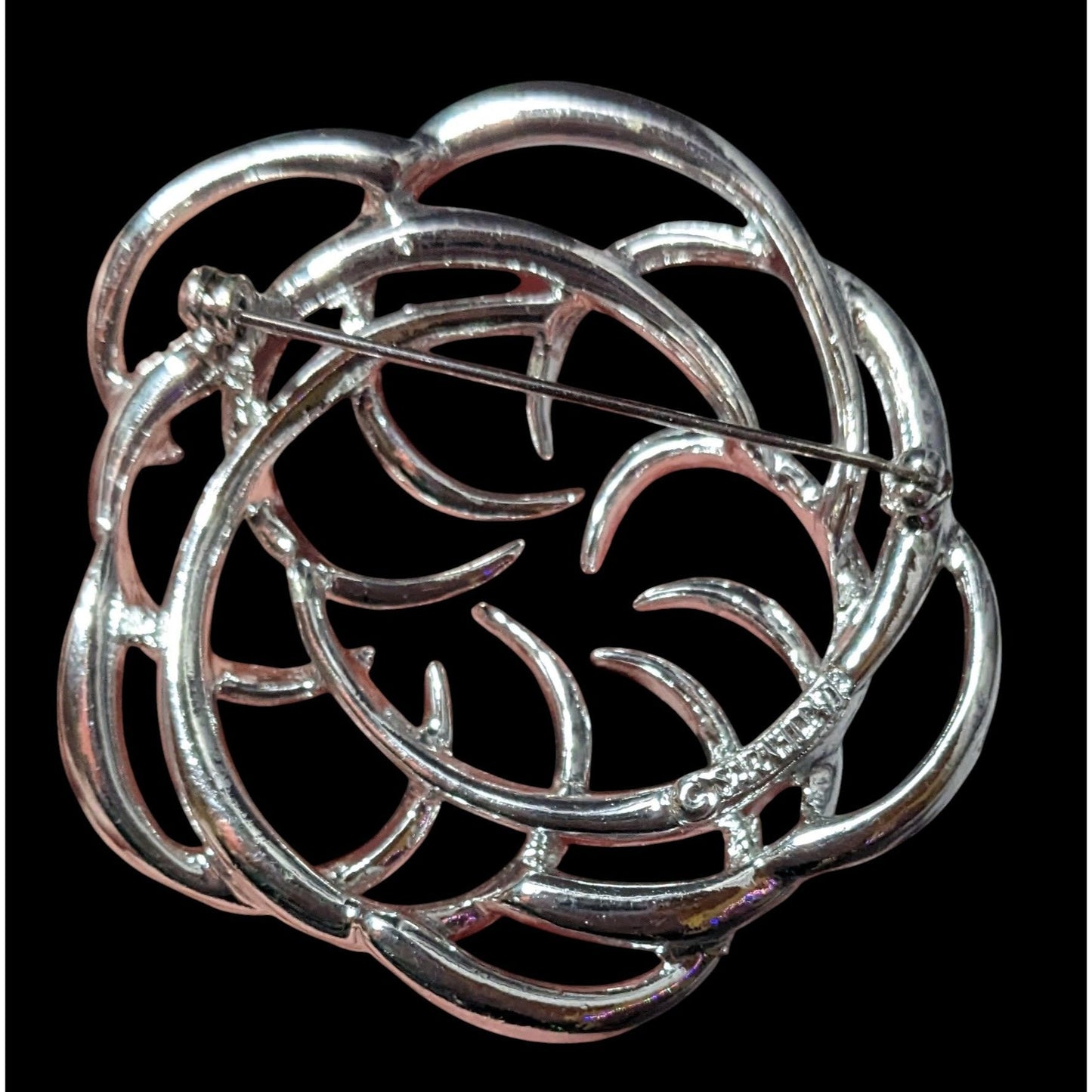 Vintage Sarah Coventry Tailored Swirl Silver Tone Brooch