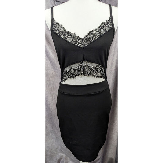 Gothic Lace Open Midriff Cocktail Dress by Windsor