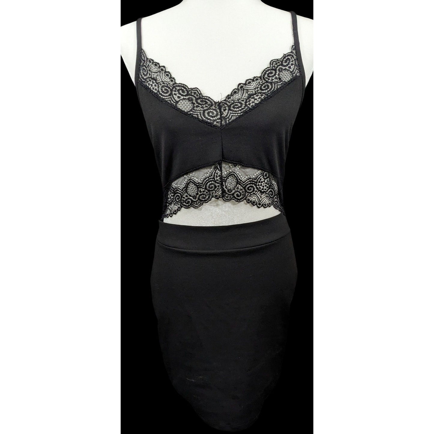 Gothic Lace Open Midriff Cocktail Dress by Windsor