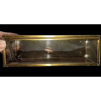 Grandmillennial Vintage Mele & Co Floral Glass Jewelry Trinket Box