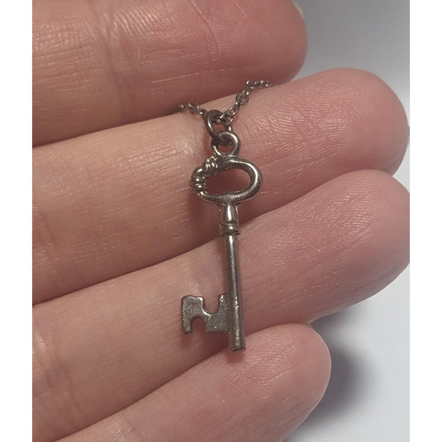Dainty Silver Key Necklace