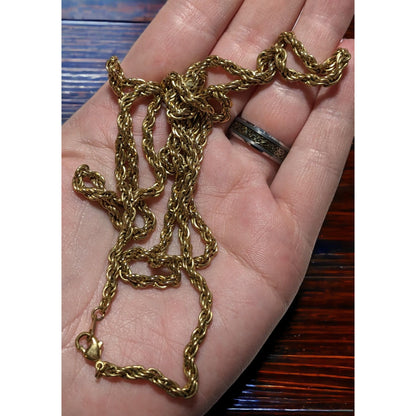 Gold Twist Chain Necklace