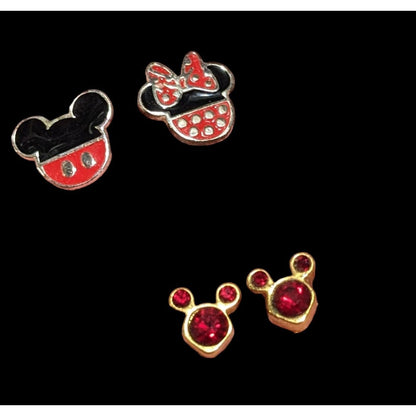 Mickey Mouse Earring Pairs (2 Pairs)