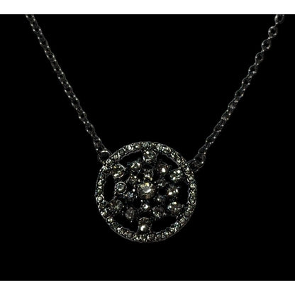 Gothic Rhinestone Snowflake Pendant Necklace