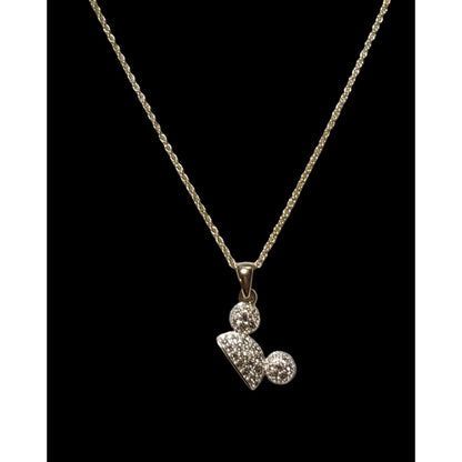 Disney Crystal Mickey Pave Pendant Necklace