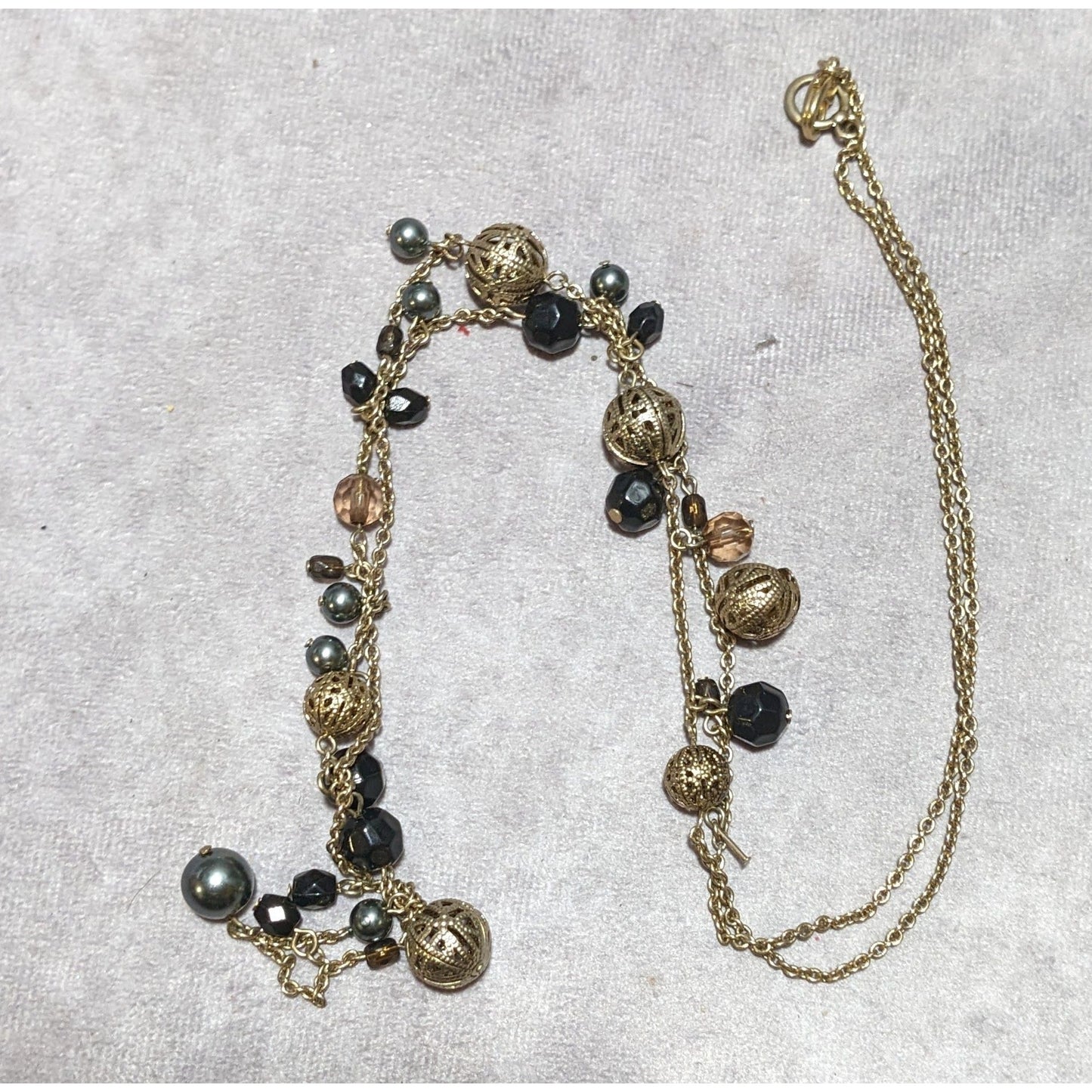 Bohemian Beaded Charm Necklace