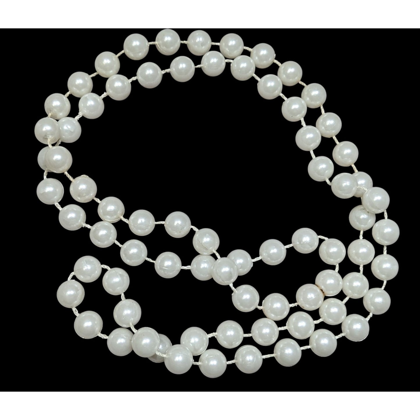 Elegant Glam Long Faux Pearl Necklace 46"